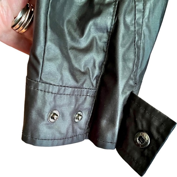 Black waxed cotton biker jacket - Picture 3 of 12